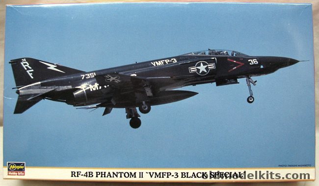 Hasegawa 1/72 RF-4B Recon Phantom II - VMFP-3 Black Special US Marines, 00056 plastic model kit